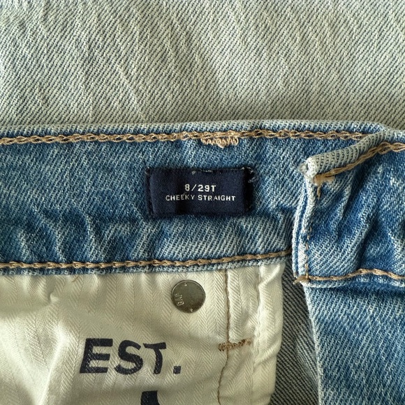 Women’s Gap Light Wash Cheeky Straight Jeans Size 29 - Picture 7 of 7